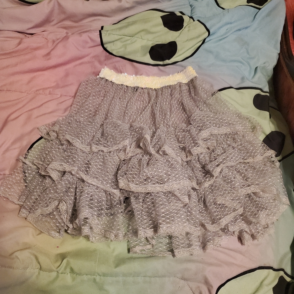 Sugar Thrillz DollsKill Lace Sequin Tulle Skirt